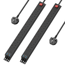 2 Pack - 8 Way Power Strip Surge Protector USB C P