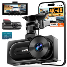 IIWEY 4K+4K Dash Cam Front and Rear, Dual STARVIS