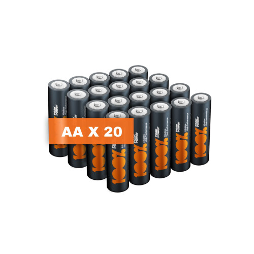 AA Batteries pack of 20 by PeakPower 10Year Shelf