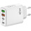 EU travel adapter charger, fast charging 2 USB C a 1