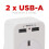 Status Status IONOS Twin USB Plug Through Adaptor | 2 USB 2