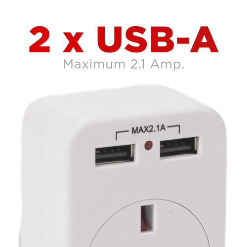 Status Status IONOS Twin USB Plug Through Adaptor | 2 USB 1