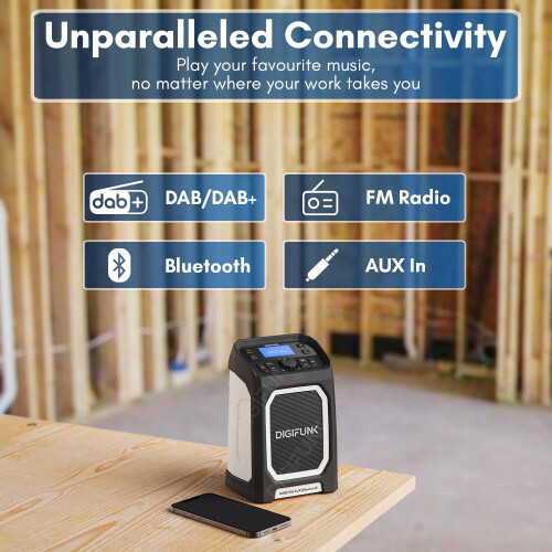 DigiFunk Work Site Radio | USB Rechargeable | DAB+ 2