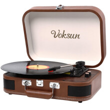 Record Player, VOKSUN Portable Bluetooth Vinyl Tur