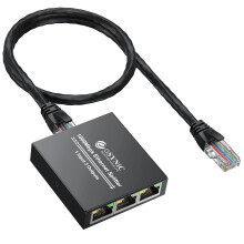 eSynic High Speed Ethernet Splitter 1 to 3 Portabl