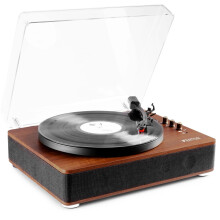 Fenton RP162D Wood Turntable Record Player with Bl