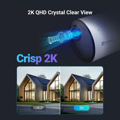 EZVIZ 2025 Solar Camera Wireless, 24/7 Recording H 2