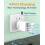 EU travel adapter charger, fast charging 2 USB C a 6