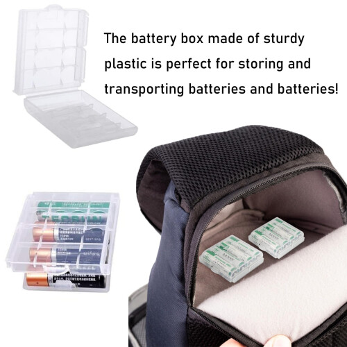 NAYAGOGO 9 Pcs Clear Plastic Cell Battery Storage 2