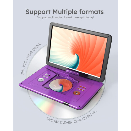 Boifun 17.5'' Portable DVD Player with 15.6" Large 2