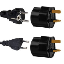Shuko SCHUKO European 2 Pin to UK 3 Pin AC Mains U