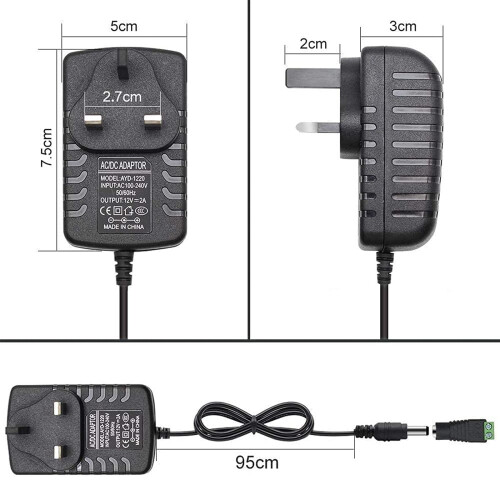 12V 2A DC Power Adapter, Converter Adapter Driver 2
