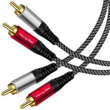 Yeung Qee 2 RCA Audio Cable 1m, 2RCA Male to 2RCA