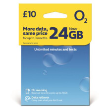 O2 PAY AS YOU GO SIM CARD WITH 10 BUNDLE - 8 GB A