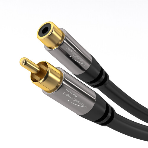 KabelDirekt – 5m – RCA/phono extension lead cable,