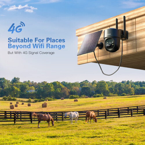 Xega 4G LTE Cellular Security Camera Solar With SI 1