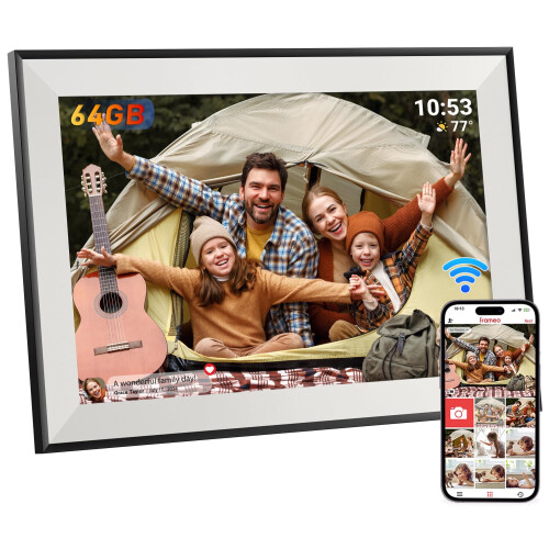 Hesmor 64GB Frameo Digital Photo Frame WiFi 10.1 I
