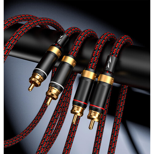Primeda Audiophiles RCA Cable, 6.5ft/2m 2 rca male 1