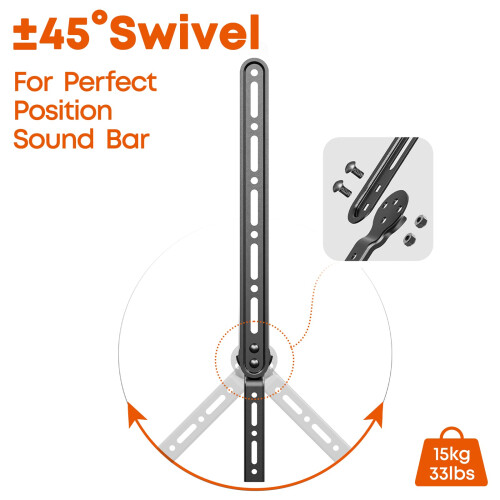 PUTORSEN Soundbar Brackets for Mounting Under TV, 2