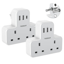 UK to European Travel Plug Adapter, TESSAN EU Adap