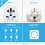 World To EU Travel Adapter (2 Pack) | UK, US, Aust 2