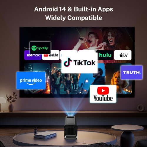 Mini Projector WiFi 6 and Bluetooth 5.4 Portable 4 1