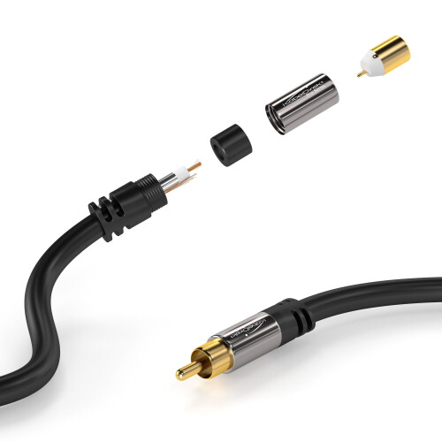 KabelDirekt – 5m – RCA/phono extension lead cable, 2