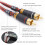 Primeda Audiophiles RCA Cable, 6.5ft/2m 2 rca male 5