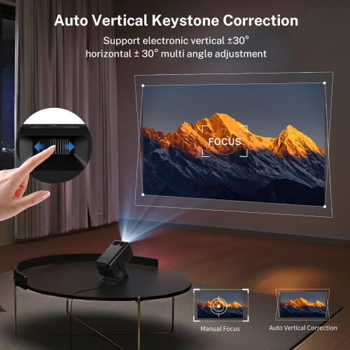 Mini Projector WiFi 6 and Bluetooth 5.4 Portable 4 2