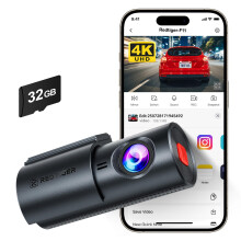 REDTIGER 4K Dash Cam Front, Mini dashcam with WiFi