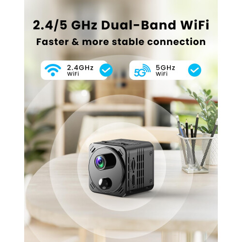 ULEXOR 4K Mini Spy Hidden Camera 2.4G/5G WiFi Wire 1
