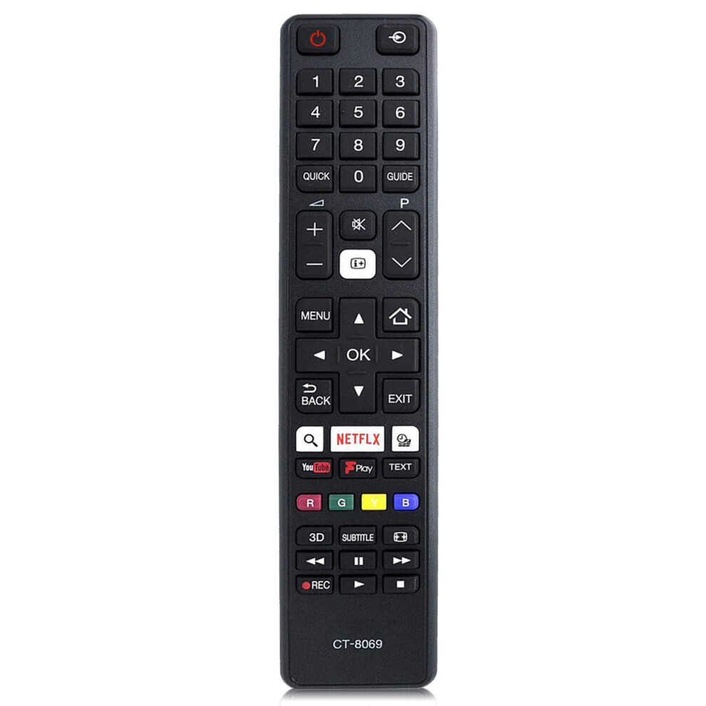 Myhgrc Replacement Toshiba Ct-8069 Remote Control For Toshiba Regza Led Lcd Tv With Shortcut Buttons - No Setup Required 63195880