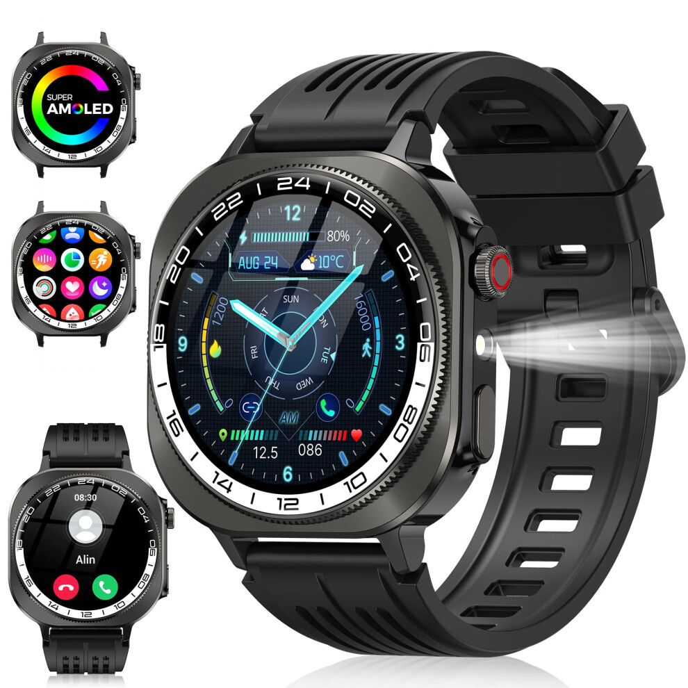 Photos - Wrist Watch Military Smart Watch for Men, 1.(Answer/Make Call)