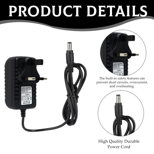 Universal 12V 2A Power Supply, DC/AC Adapter 100-2 2