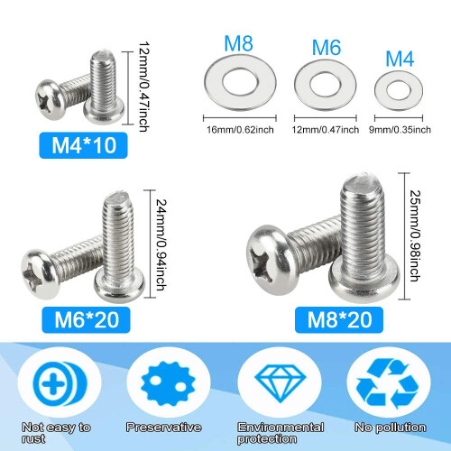 OLRWSLG 24 Pack Universal TV Mount Hardware Kit - 1