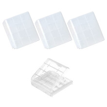 3Pcs AA/AAA Cell Battery Storage Case Holder Box,Clear Plastic Cell Battery Storage Case Holder Box,Battery Case Hard Plastic Batteries Storage Boxes