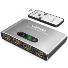 VWRHar HDMI Switch 3 IN 1 OUT Aluminum HDMI Splitt