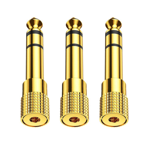 TreeTribe 3Pcs Headphone Jack Adapter,6.35mm Male