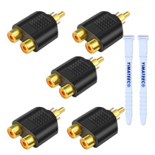 YIMATEECO RCA Splitter Adapter, 5Pcs RCA Y Adapter