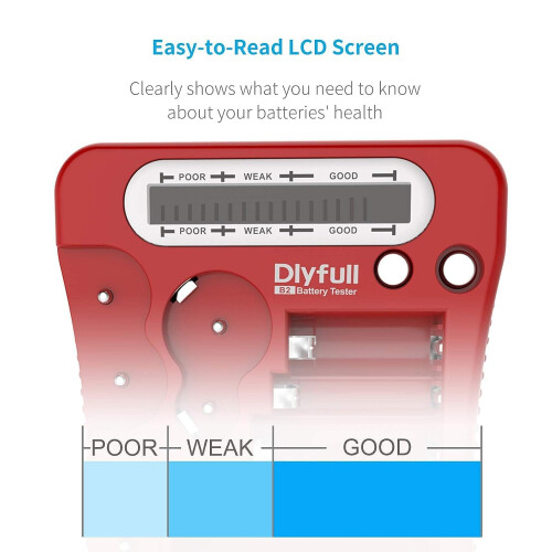Dlyfull Battery Tester, LCD Display Universal Batt 2