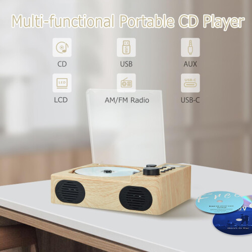 G Keni Personal CD Player with Bluetooth & USB-C C 1