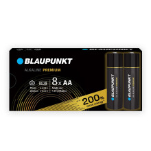 BLAUPUNKT Premium AA alkaline batteries, pack of 8