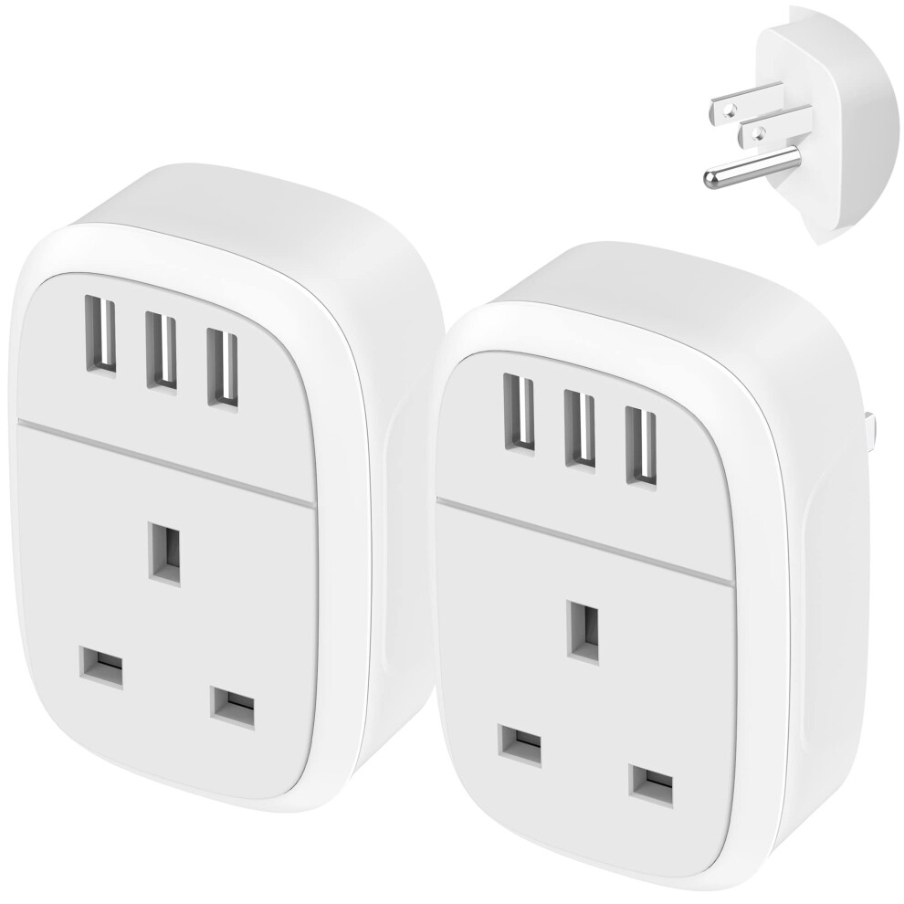 Uk To Us Adaptor Plug 2 Pack, Usa Travel Adapter W 37861698