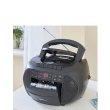Groov-e Traditional Boombox Speaker, Portable CD &