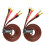 VVFLED 2 Pack HiFi OFC Speaker Cable with Banana P 3