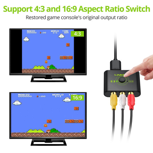 LiNKFOR AV to HDMI Video Converter – Connect Retro 2