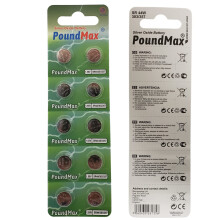 10 x PoundMax SR44 1.55 V Silver Oxide Button Cell