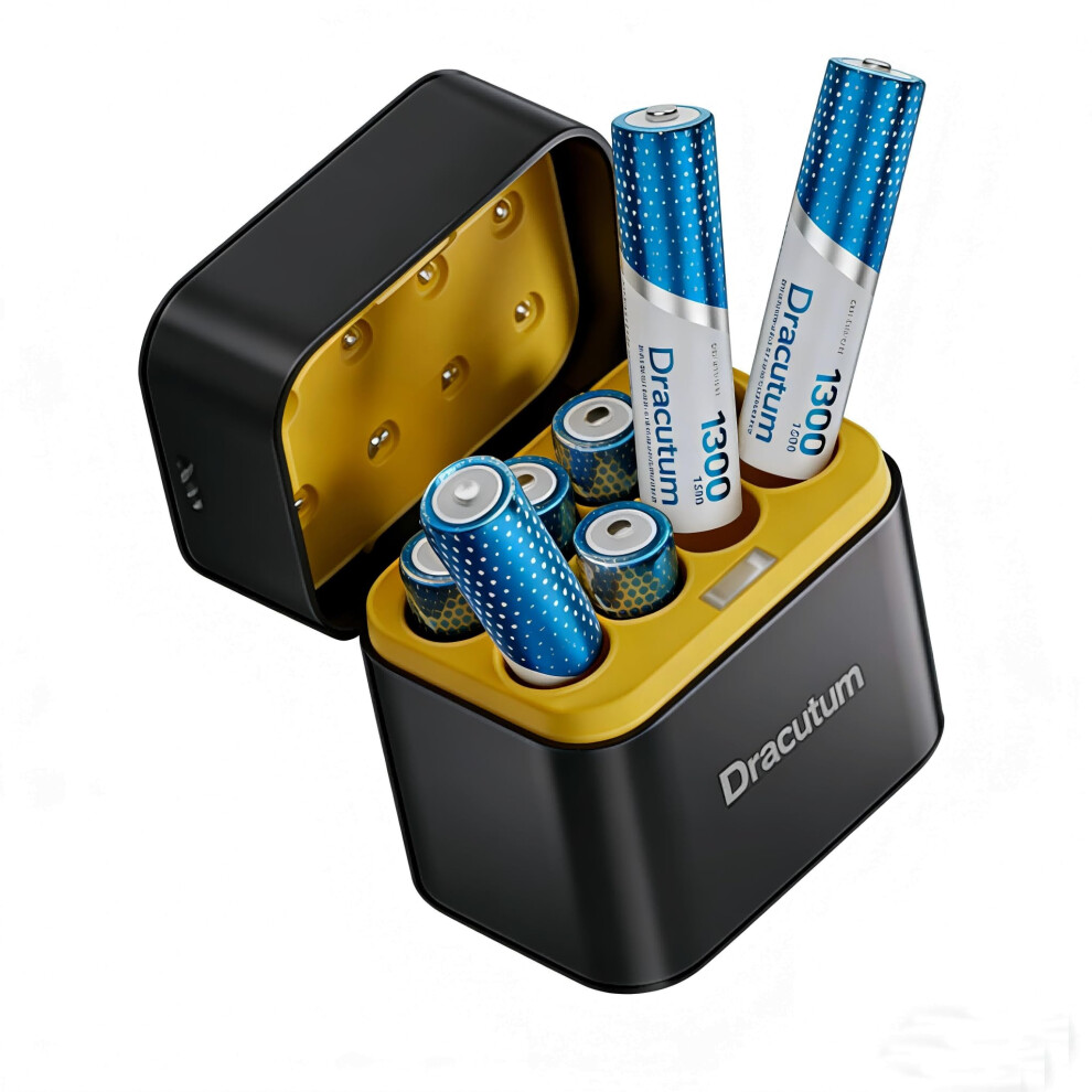 Aaa Rechargeable Batteries Lithium 8 Pack With Fast Charger - 1300Mwh High Capacity 1.5V Constant Output Rechargeable Aaa Batteries, 2000 Cycles Long 34492352
