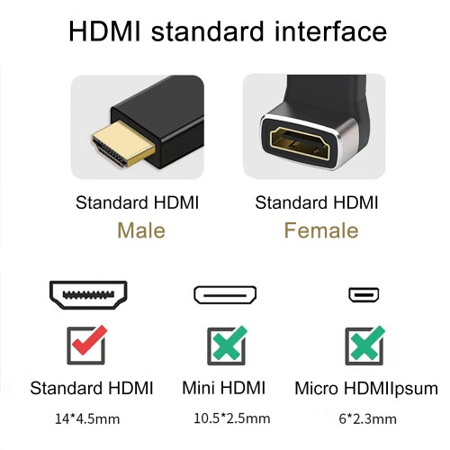 SHUBEIEUMI 2 Pack Right Angle HDMI Adapter 8K, Ada 2