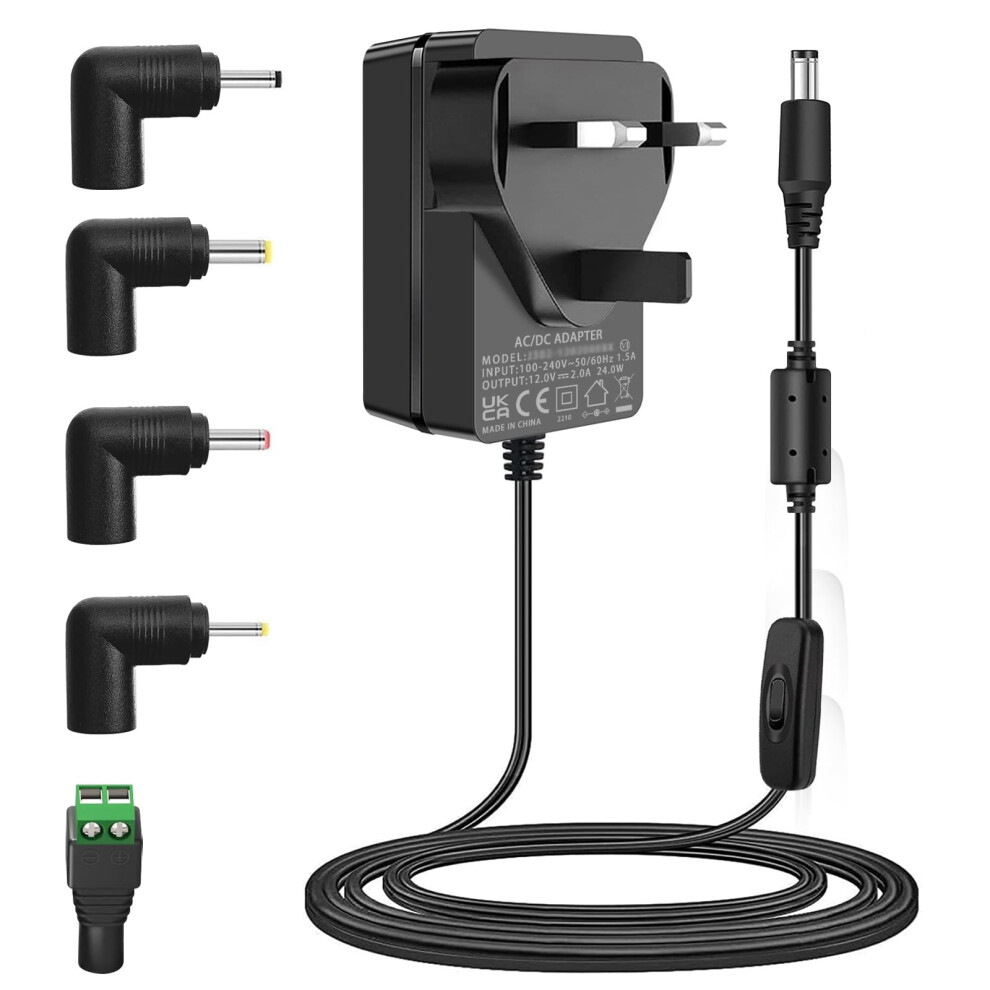 12V 2A Power Supply Adapter, 24W Ac/Dc Converter 30082854